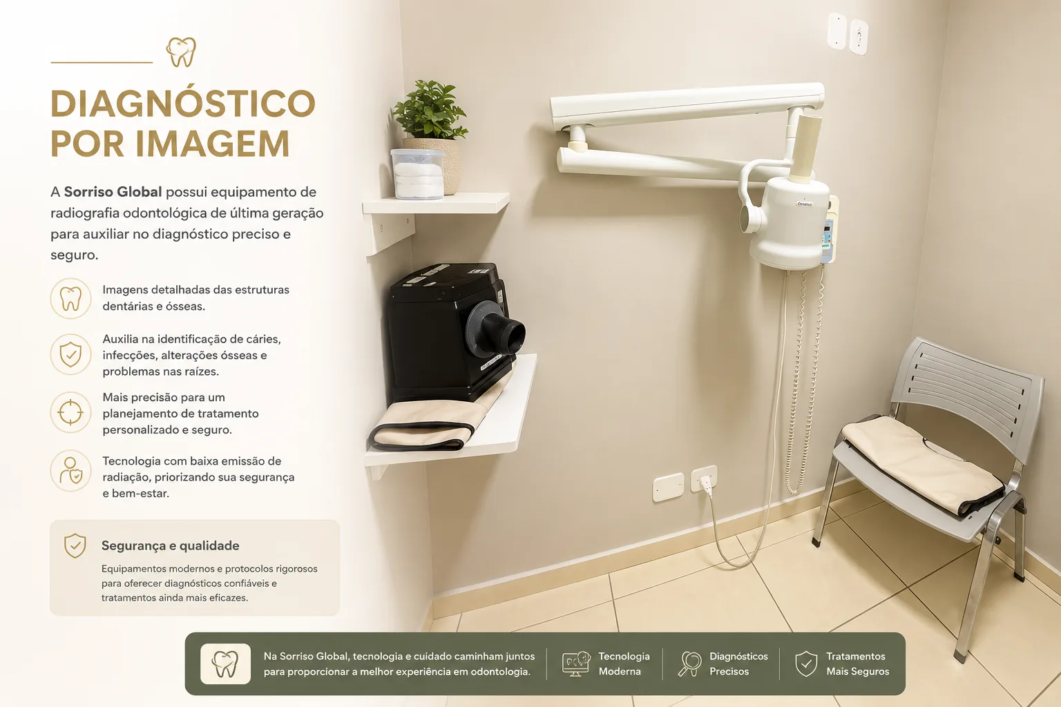 Equipamento de diagnóstico por imagem da clínica